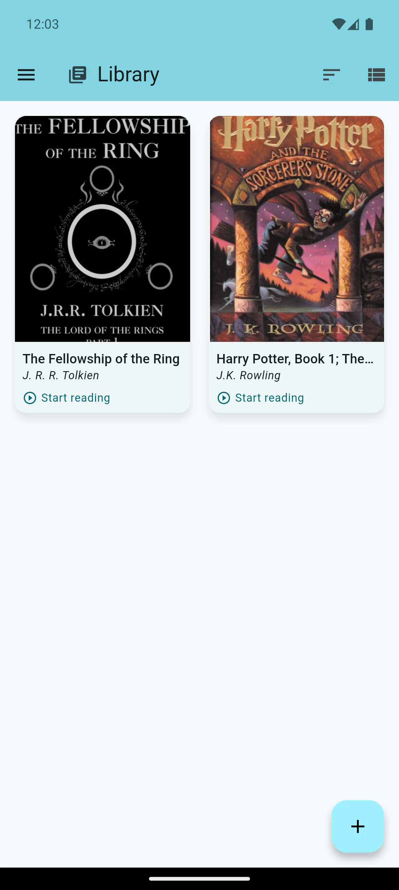 Robo Reader Personal Library feature screenshot