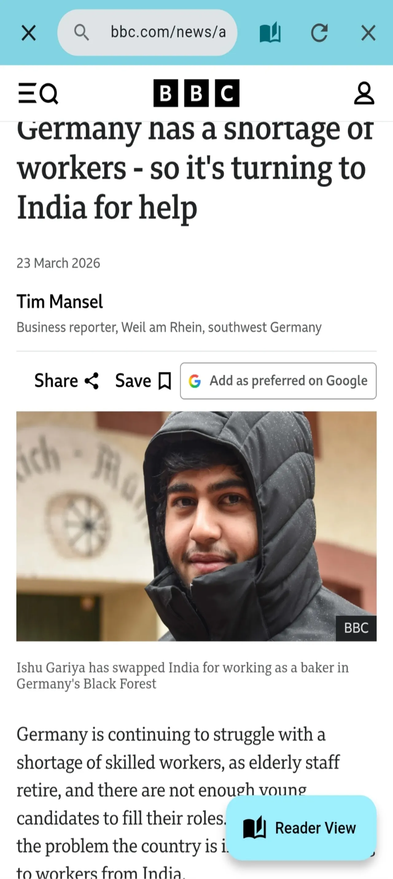Robo Reader Web Articles feature screenshot