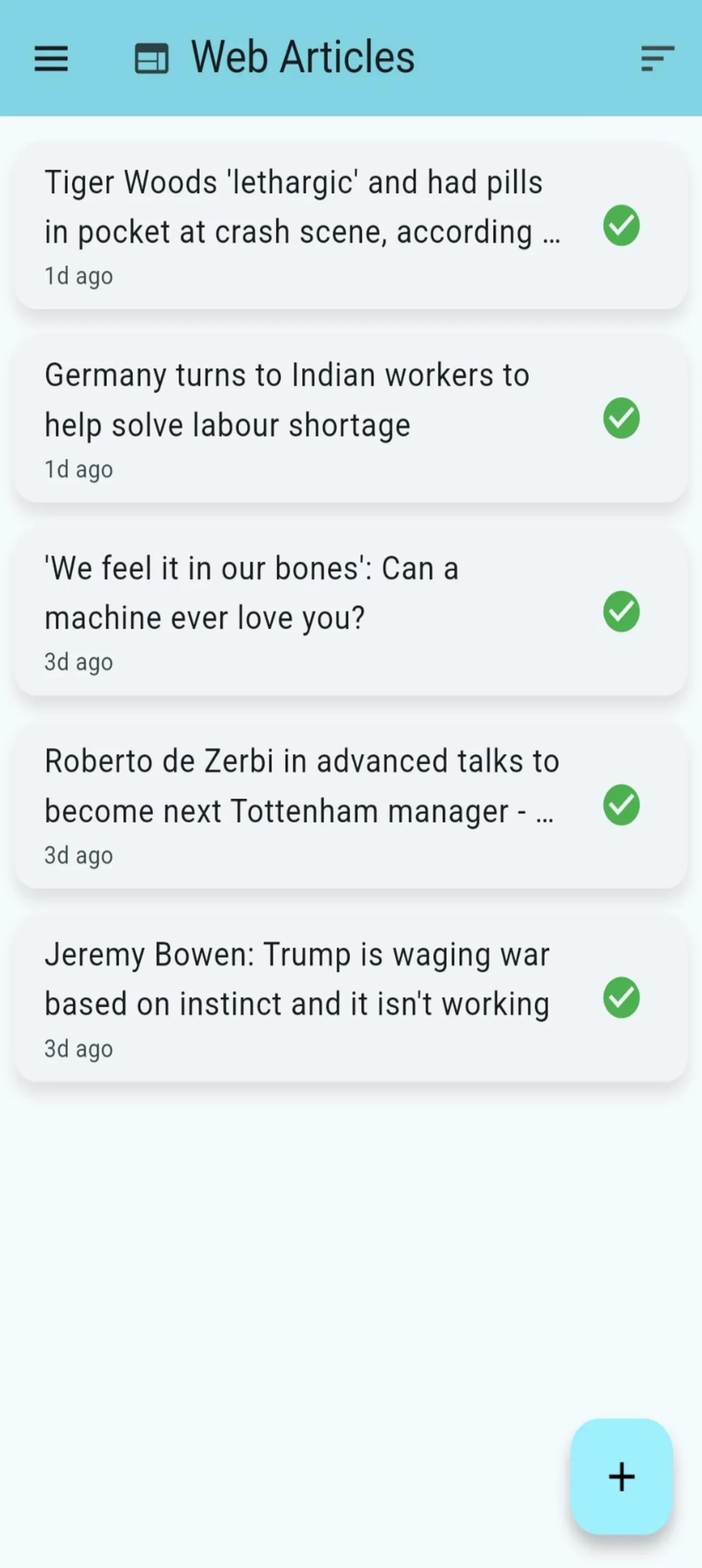 Robo Reader Web Articles & Distraction-Free Reading feature — detail view