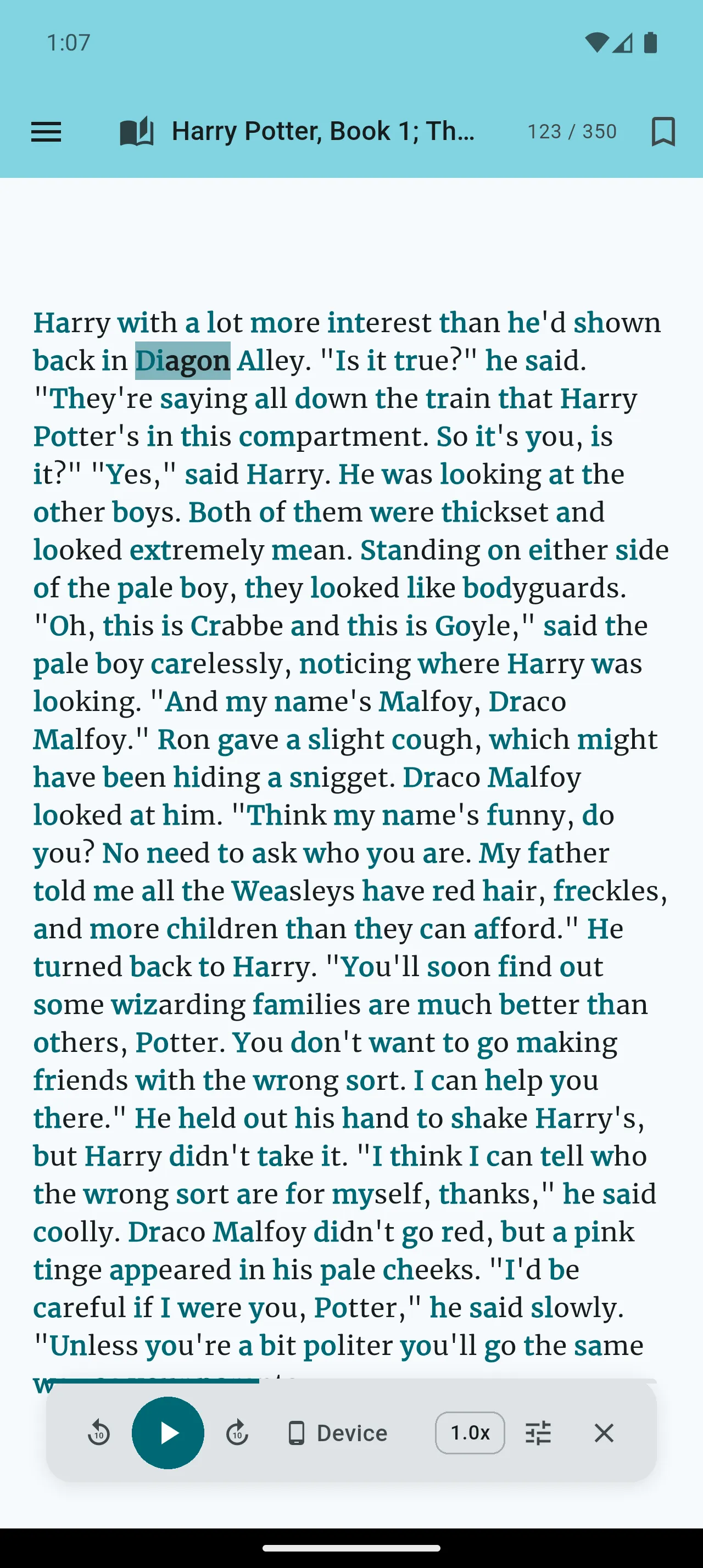 Robo Reader Text-to-Speech feature screenshot